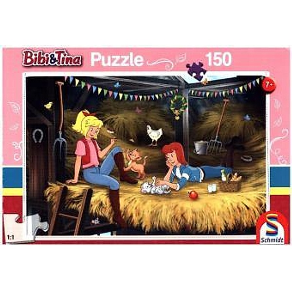 SCHMIDT SPIELE Bibi & Tina, Auf dem Heuboden (Kinderpuzzle)