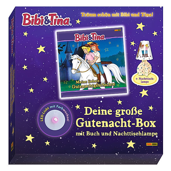 Bibi & Tina: Deine grosse Gutenacht-Box mit Buch und Nachttischlampe, Panini