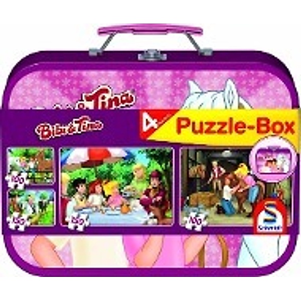 SCHMIDT SPIELE Bibi & Tina, Puzzle-Box (Kinderpuzzle)