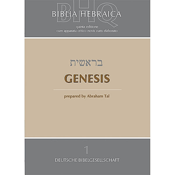 Biblia Hebraica Quinta (BHQ), Genesis