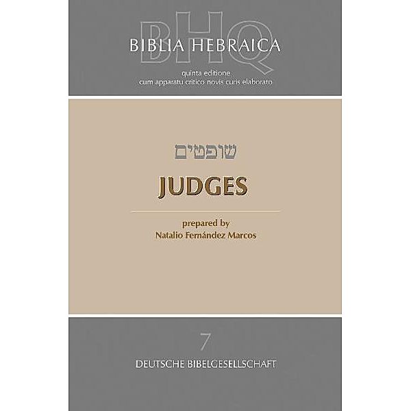 Biblia Hebraica Quinta (BHQ), Judges