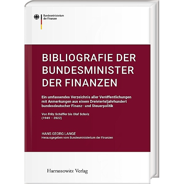 Bibliografie der Bundesminister der Finanzen, Hans-Georg Lange