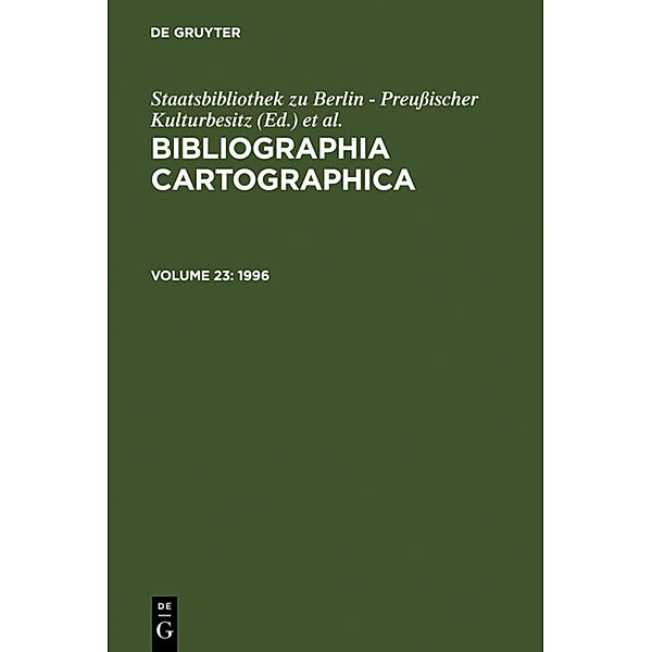 Bibliographia Cartographica / Vol. 23 / 1996