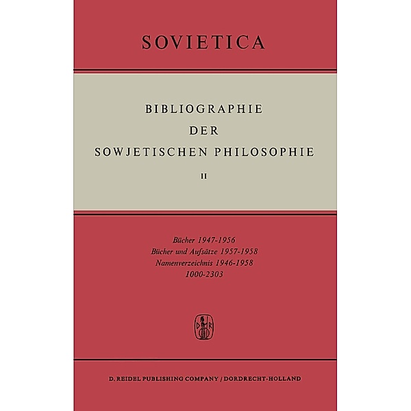 Bibliographie der Sowjetischen Philosophie / Sovietica Bd.2