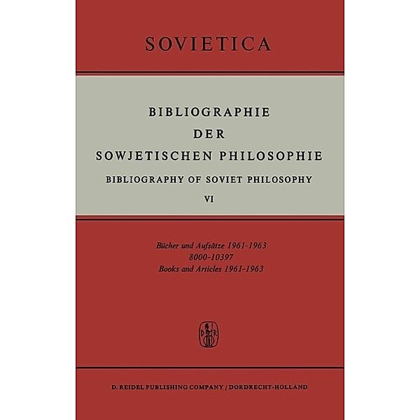 Bibliographie der Sowjetischen Philosophie / Sovietica Bd.28