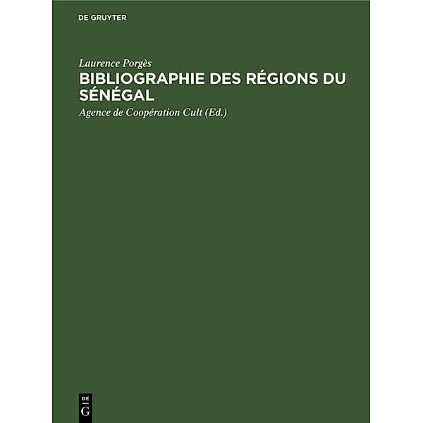Bibliographie des Régions du Sénégal, Laurence Porgès