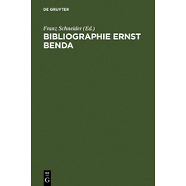 Bibliographie Ernst Benda