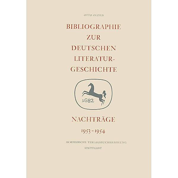 Bibliographie zur deutschen Literaturgeschichte, Otto Olzien