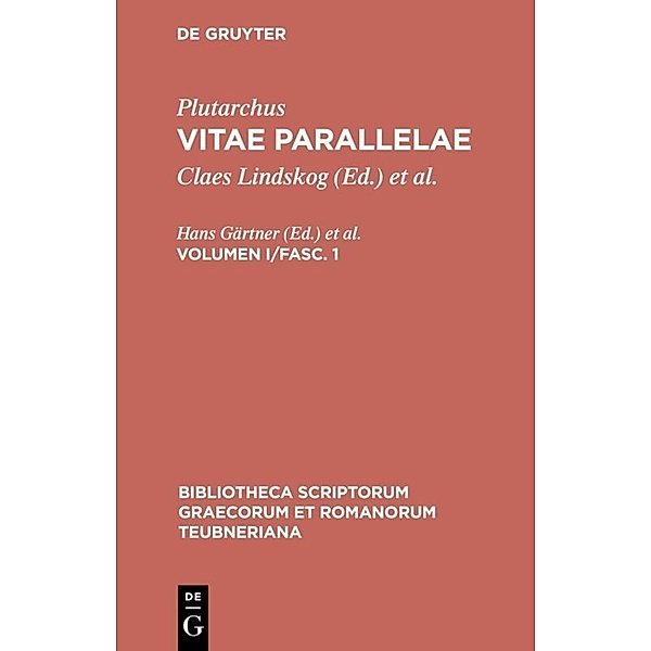 Bibliotheca scriptorum Graecorum et Romanorum Teubneriana / Vitae parallelae.Vol.1/Fasc.1, Plutarch