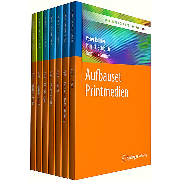 Bibliothek der Mediengestaltung - Aufbauset Printmedien, 7 Bde., Peter Bühler, Patrick Schlaich, Dominik Sinner, Andrea Stauss, Thomas Stauss