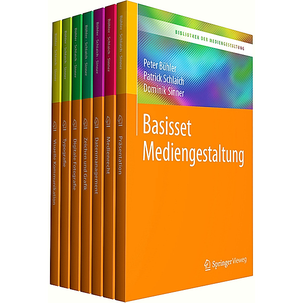 Bibliothek der Mediengestaltung - Basisset Mediengestaltung, 7 Bde., Peter Bühler, Patrick Schlaich, Dominik Sinner, Andrea Stauss, Thomas Stauss