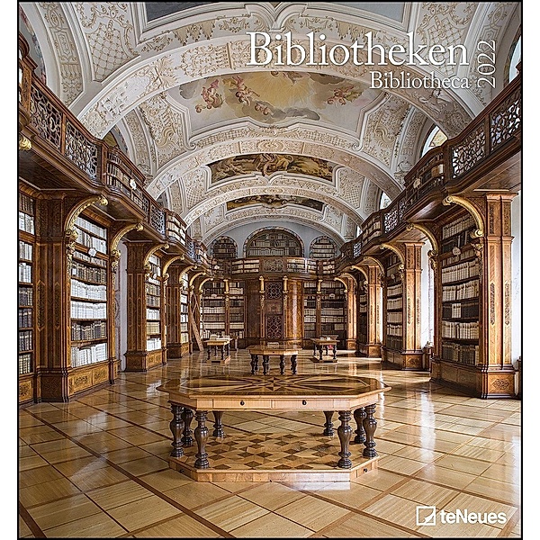 Bibliotheken 2022 - Wand-Kalender - Foto-Kalender - 45x48 - Bücher
