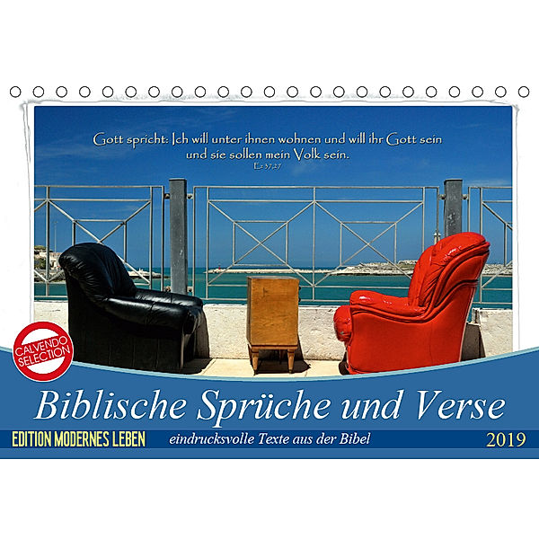 Biblische Sprüche und Verse (Tischkalender 2019 DIN A5 quer), H. C. Bittermann