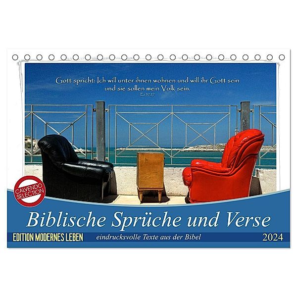 Biblische Sprüche und Verse (Tischkalender 2024 DIN A5 quer), CALVENDO Monatskalender, Photograph HC Bittermann