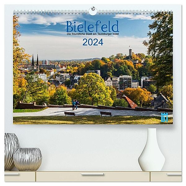 Bielefeld - Die freundliche Stadt am Teutoburger Wald (hochwertiger Premium Wandkalender 2024 DIN A2 quer), Kunstdruck in Hochglanz, Wolf Kloss