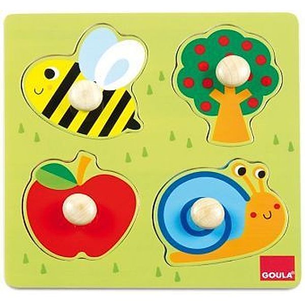 Jumbo Spiele Biene, Apfelbaum und Schnecke (Holzpuzzle)