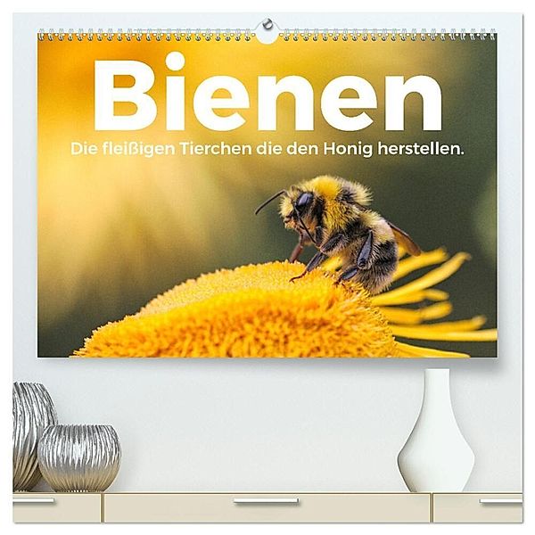 Bienen - Die fleissigen Tierchen die den Honig herstellen. (hochwertiger Premium Wandkalender 2024 DIN A2 quer), Kunstdruck in Hochglanz, M. Scott