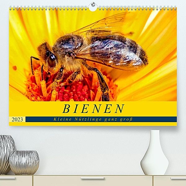 BIENEN - Kleine Nützlinge ganz groß (Premium, hochwertiger DIN A2 Wandkalender 2023, Kunstdruck in Hochglanz), Andrea Dreegmeyer