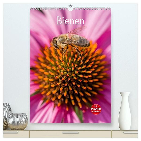 Bienenplaner (hochwertiger Premium Wandkalender 2024 DIN A2 hoch), Kunstdruck in Hochglanz, Mark Bangert