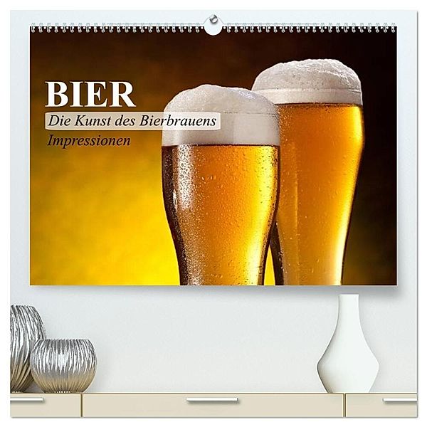 Bier. Die Kunst des Bierbrauens. Impressionen (hochwertiger Premium Wandkalender 2024 DIN A2 quer), Kunstdruck in Hochglanz, Elisabeth Stanzer