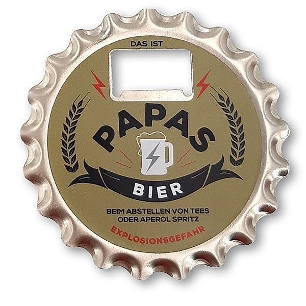 Bieröffner/Untersetzer mit Magnet - Das ist Papas Bier