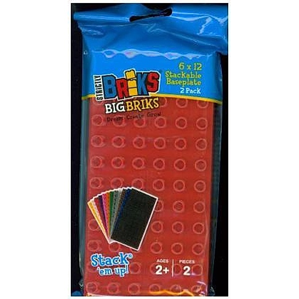 Big Briks Stackable Baseplate (10x19 cm) red (2x)