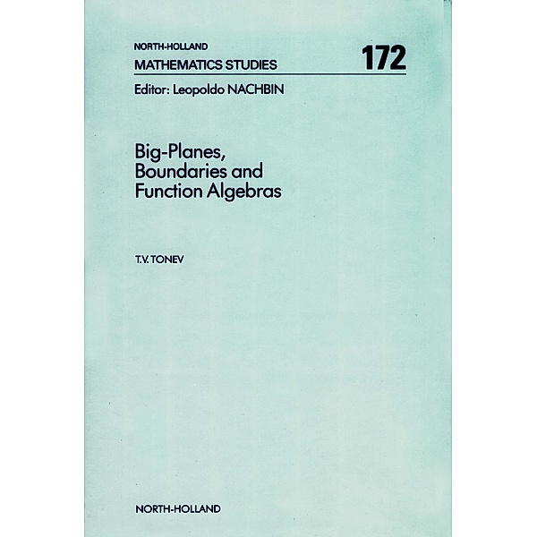 Big-Planes, Boundaries and Function Algebras, T. V. Tonev