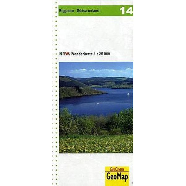 Biggesee - Südsauerland Blatt 14, topographische Wanderkarte NRW, Geobasisdaten: Land NRW