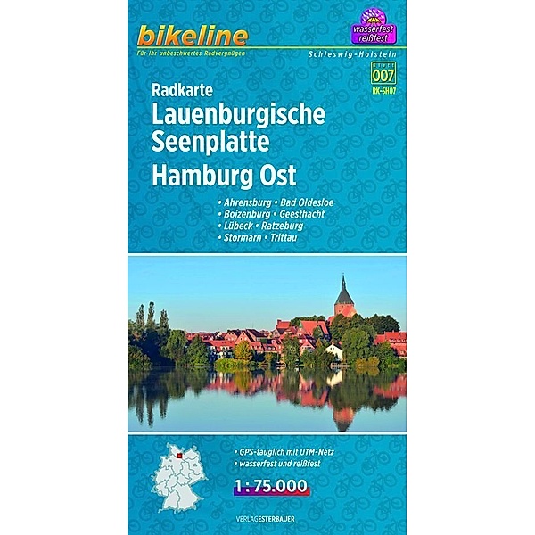 Bikeline Radkarte Lauenburgische Seenplatte, Hamburg Ost