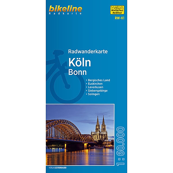 Bikeline Radkarte Radwanderkarte Köln / Bonn