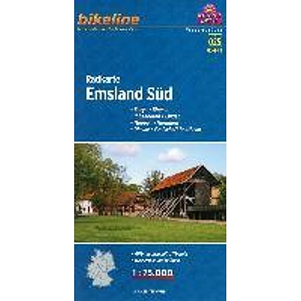 Bikeline Radkarte / RK-NDS10 / Bikeline Radkarte Emsland Süd