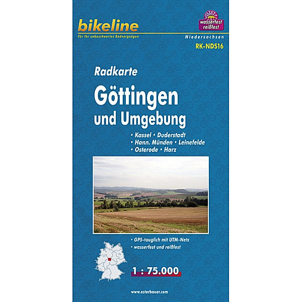 Bikeline Radkarte / RK-NDS16 / Bikeline Radkarte Göttingen und Umgebung