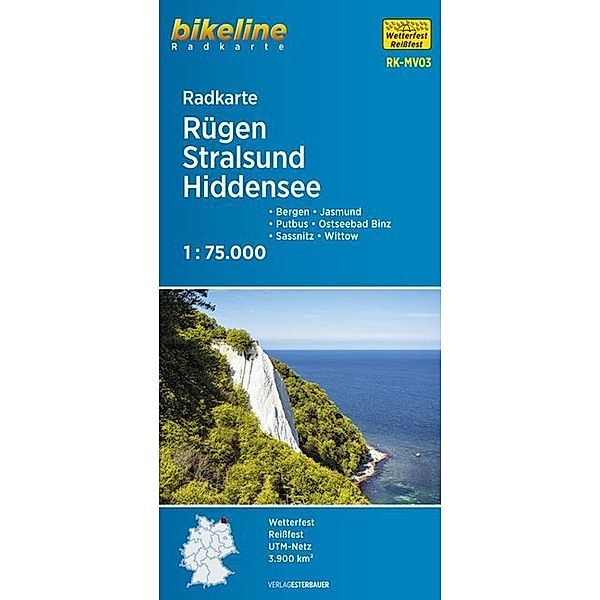 Bikeline Radkarte Rügen, Stralsund, Hiddensee