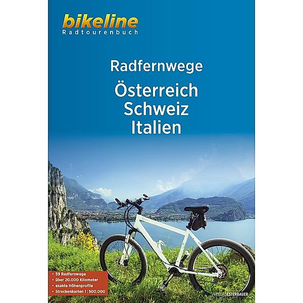 Bikeline Radtourenbuch RadFernWege Österreich, Schweiz, Italien