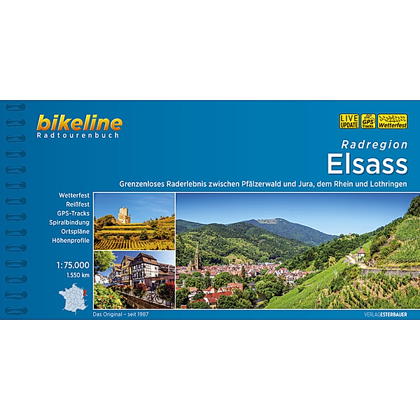 Bikeline Radtourenbücher / Bikeline Radtourenbuch Radregion Elsass