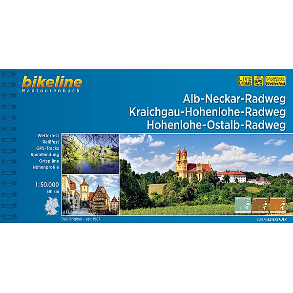 Bikeline Radtourenbücher / Bikeline Radtourenbuch Alb-Neckar-Radweg / Kraichgau-Hohenlohe-Radweg / Hohenlohe-Ostalb-Radweg