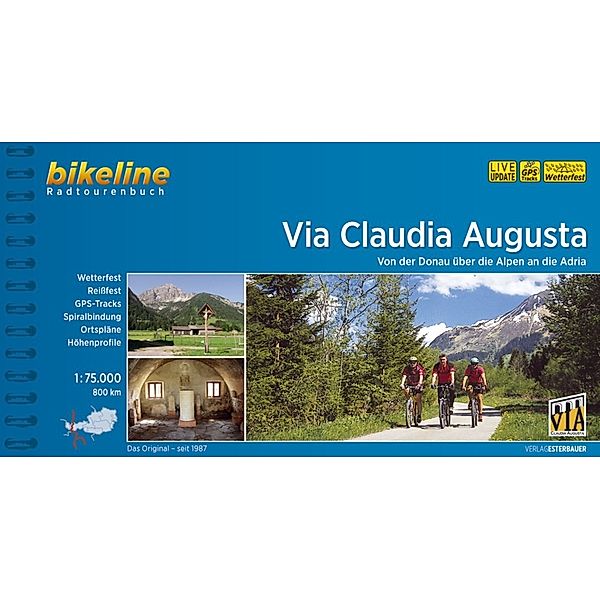 Bikeline Radtourenbücher / Bikeline Radtourenbuch Via Claudia Augusta