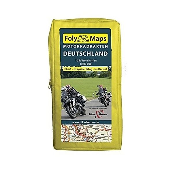 Biker Betten Motorradkarten Deutschland Set, 12 Bl.
