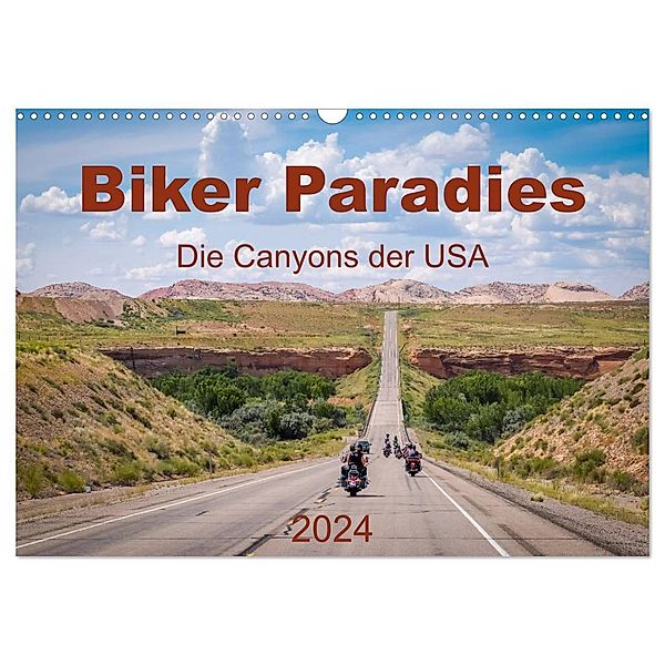 Biker Paradies - Die Canyons der USA (Wandkalender 2024 DIN A3 quer), CALVENDO Monatskalender, MIBfoto, Michael Brückmann