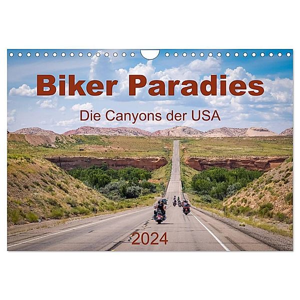 Biker Paradies - Die Canyons der USA (Wandkalender 2024 DIN A4 quer), CALVENDO Monatskalender, MIBfoto, Michael Brückmann