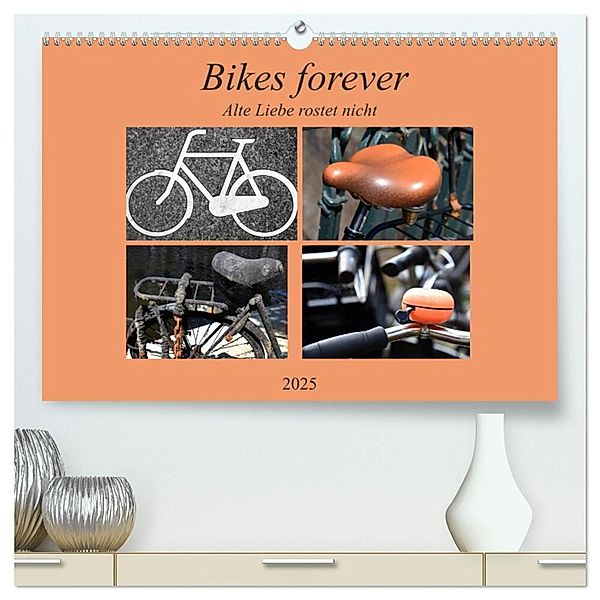 Bikes forever (hochwertiger Premium Wandkalender 2025 DIN A2 quer), Kunstdruck in Hochglanz, Calvendo, Pia Thauwald