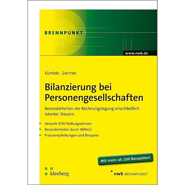 Bilanzierung bei Personengesellschaften, Kai Peter Künkele, Christian Zwirner