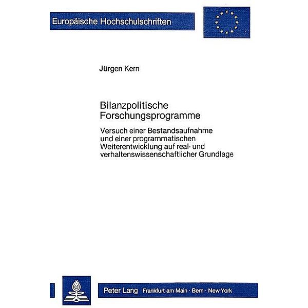 Bilanzpolitische Forschungsprogramme, Jürgen Kern