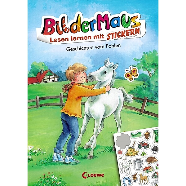 Bildermaus - Lesen lernen mit Stickern - Geschichten vom Fohlen, Sandra Grimm