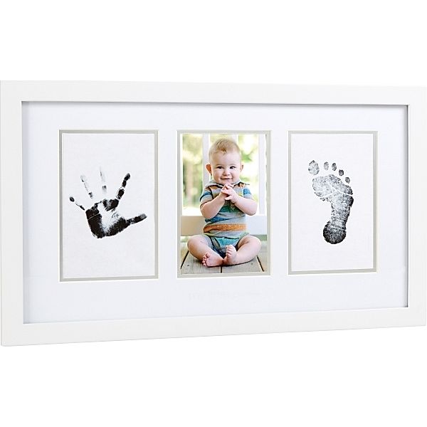 Pearhead Bilderrahmen BABYPRINTS mit Abdruck-Set (43,5x23,5) in weiß