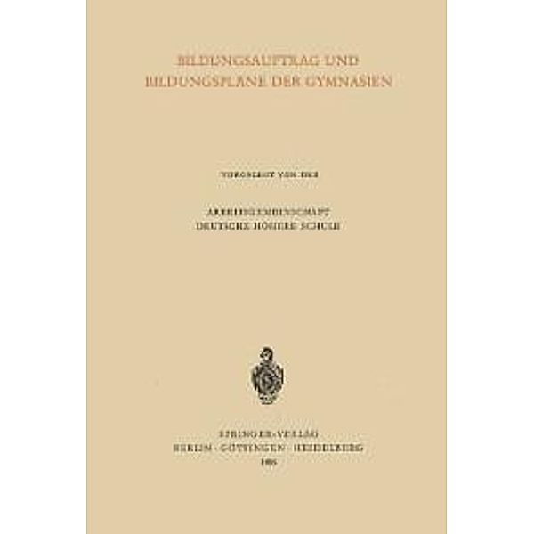 Bildungsauftrag und Bildungspläne der Gymnasien, Karl Hahn