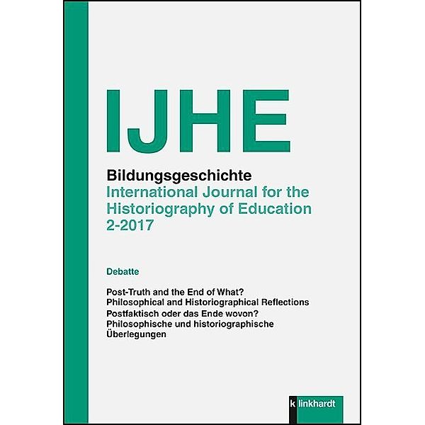 Bildungsgeschichte / 2/2017 / IJHE Bildungsgeschichte.H.2/2017