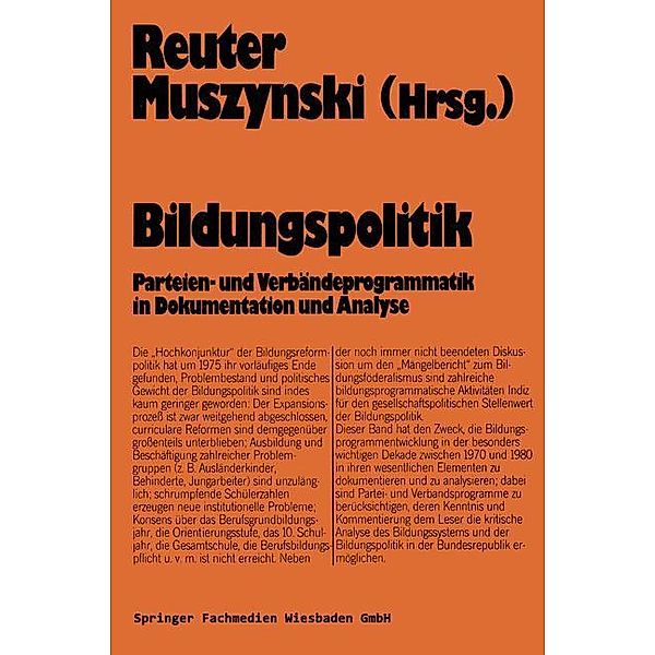 Bildungspolitik, Lutz-Rainer Reuter