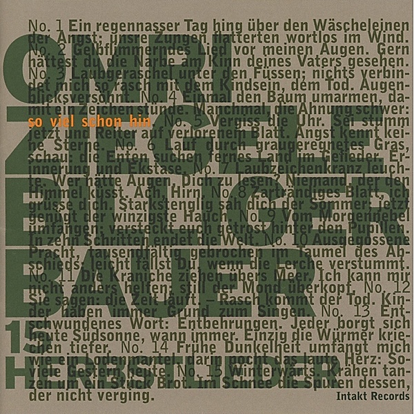 Billiger Bauer-15 Herbstlieder, Omri Ziegele