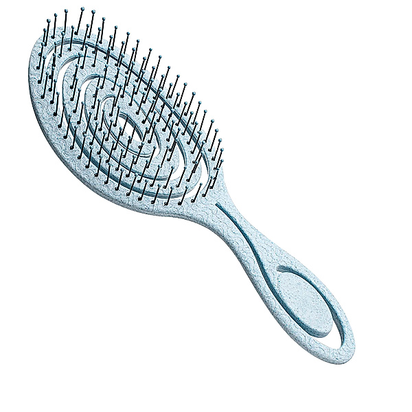 Bio-Haarbürste (Farbe: Hellblau/Grau)